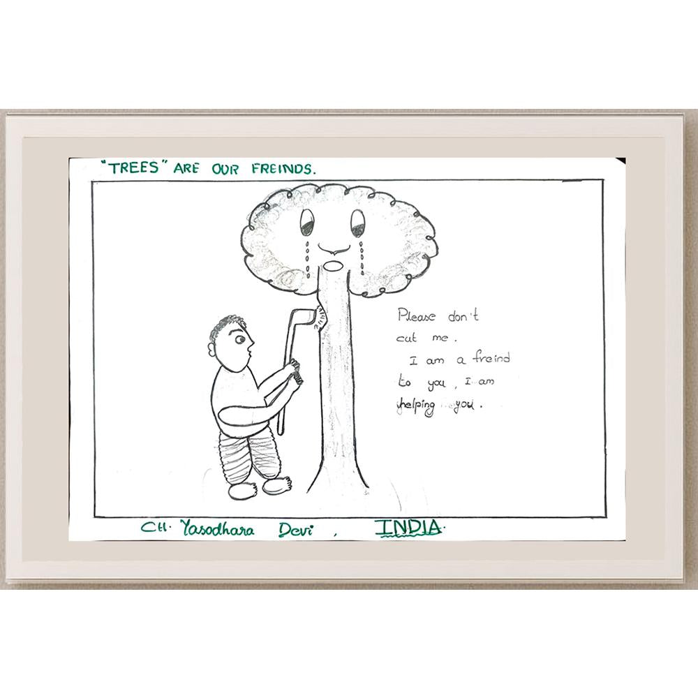 Yasodhara Devi 29x21cm Orijinal Karikatür BOD01097