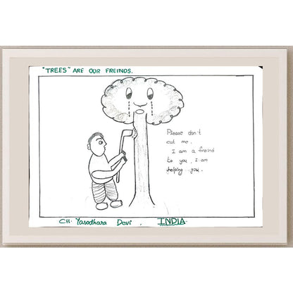 Yasodhara Devi 29x21cm Orijinal Karikatür BOD01097