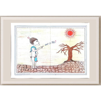 Unknown 29x21cm Orijinal Karikatür BOD01099