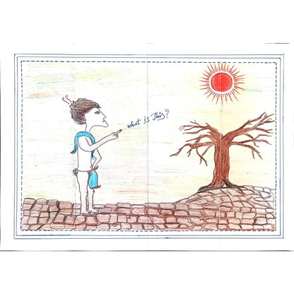 Unknown 29x21cm Orijinal Karikatür BOD01099