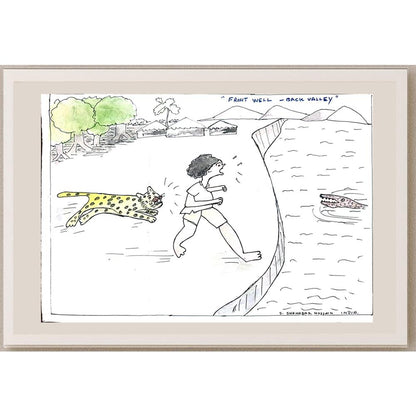 Shahabaz Hussain 29x21cm Orijinal Karikatür BOD01104