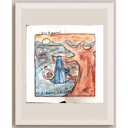 Nelluri Suvarchala Rani 13x13cm Orijinal Karikatür BOD01137