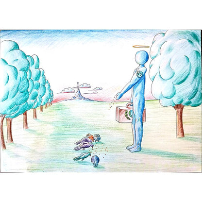Aybars Şenyıldız 29x21cm Orijinal Karikatür BOD01144