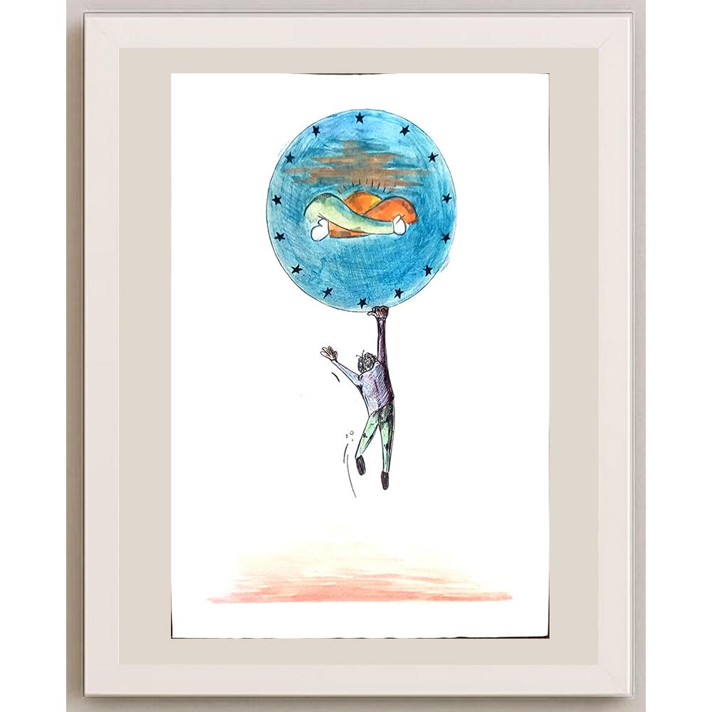 Ahmet Hacıoğlu 29x21cm Orijinal Karikatür BOD01146