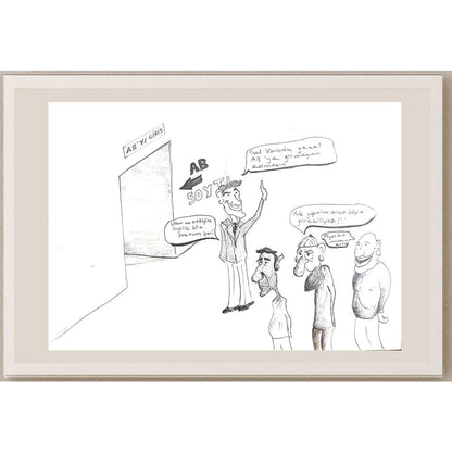 AyşegülÇelik 29x21cm Orijinal Karikatür BOD01151