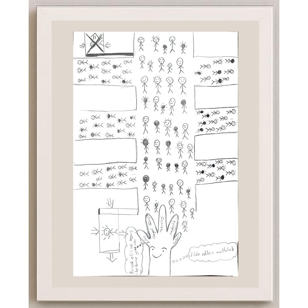 Derya Eyidoğan 29x21cm Orijinal Karikatür BOD01153