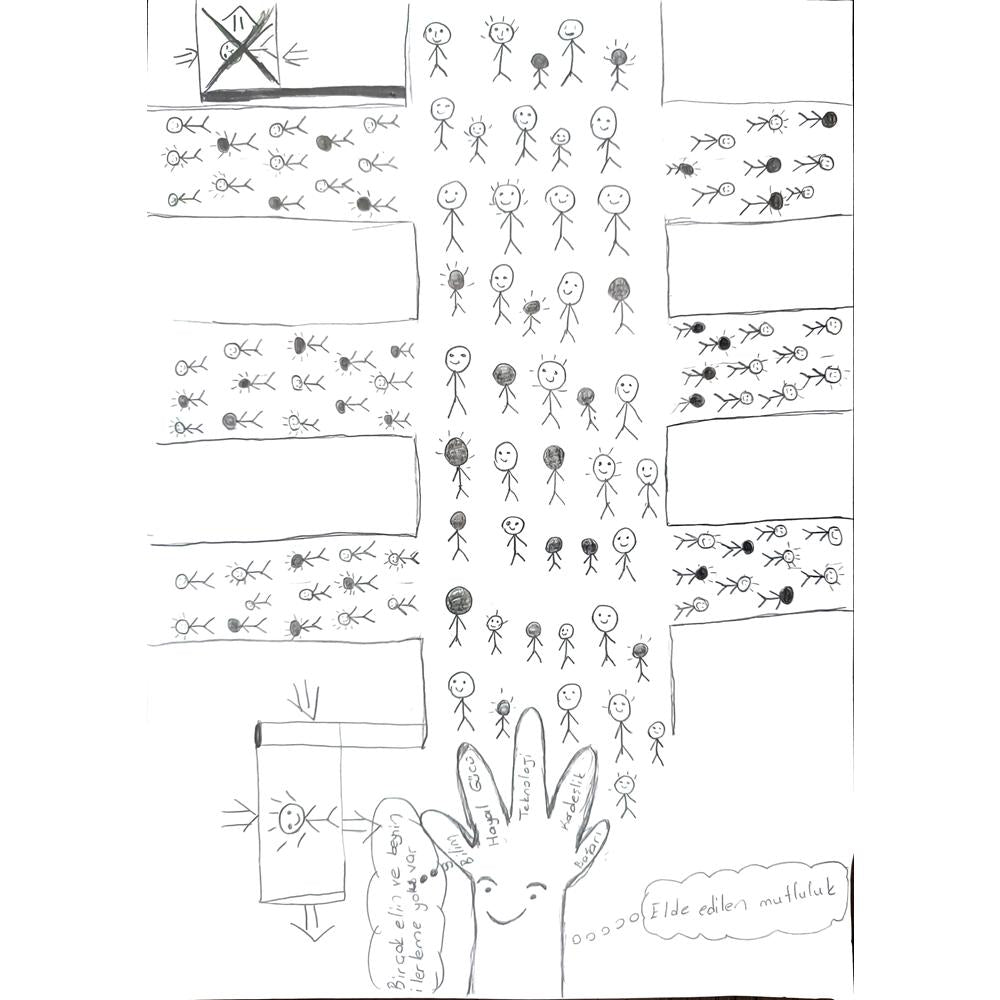 Derya Eyidoğan 29x21cm Orijinal Karikatür BOD01153