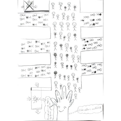 Derya Eyidoğan 29x21cm Orijinal Karikatür BOD01153