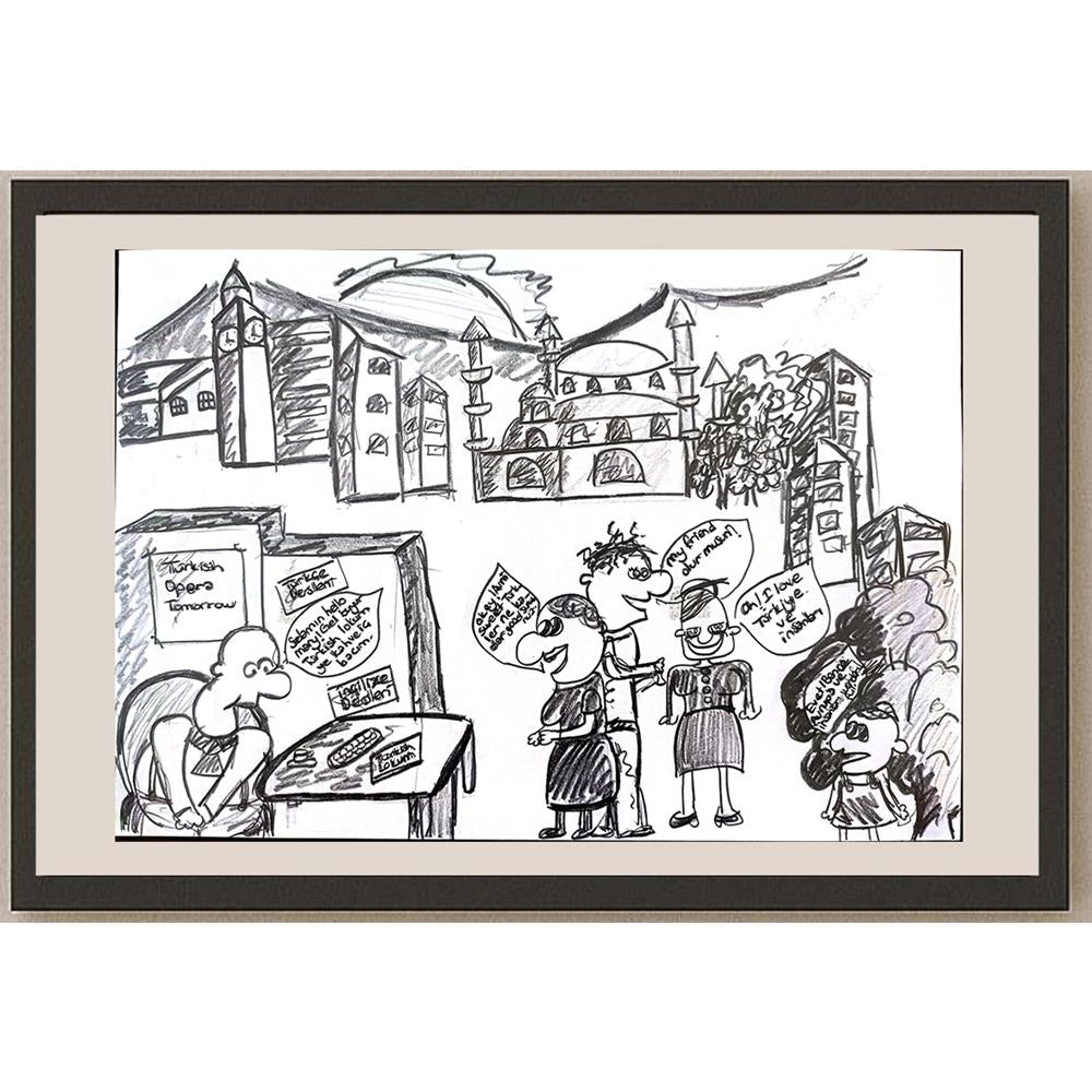 Dilara Güç 29x21cm Orijinal Karikatür BOD01156