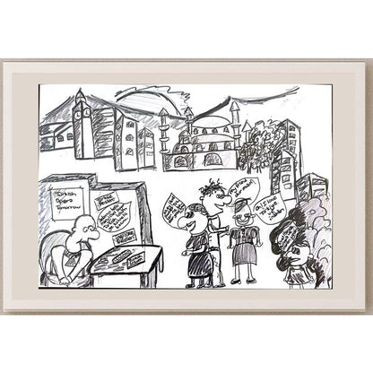 Dilara Güç 29x21cm Orijinal Karikatür BOD01156