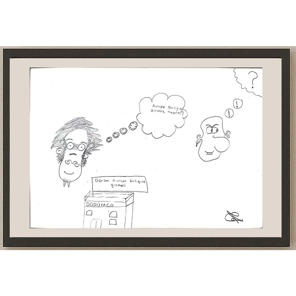 Gökhan Ekşi 29x21cm Orijinal Karikatür BOD01158