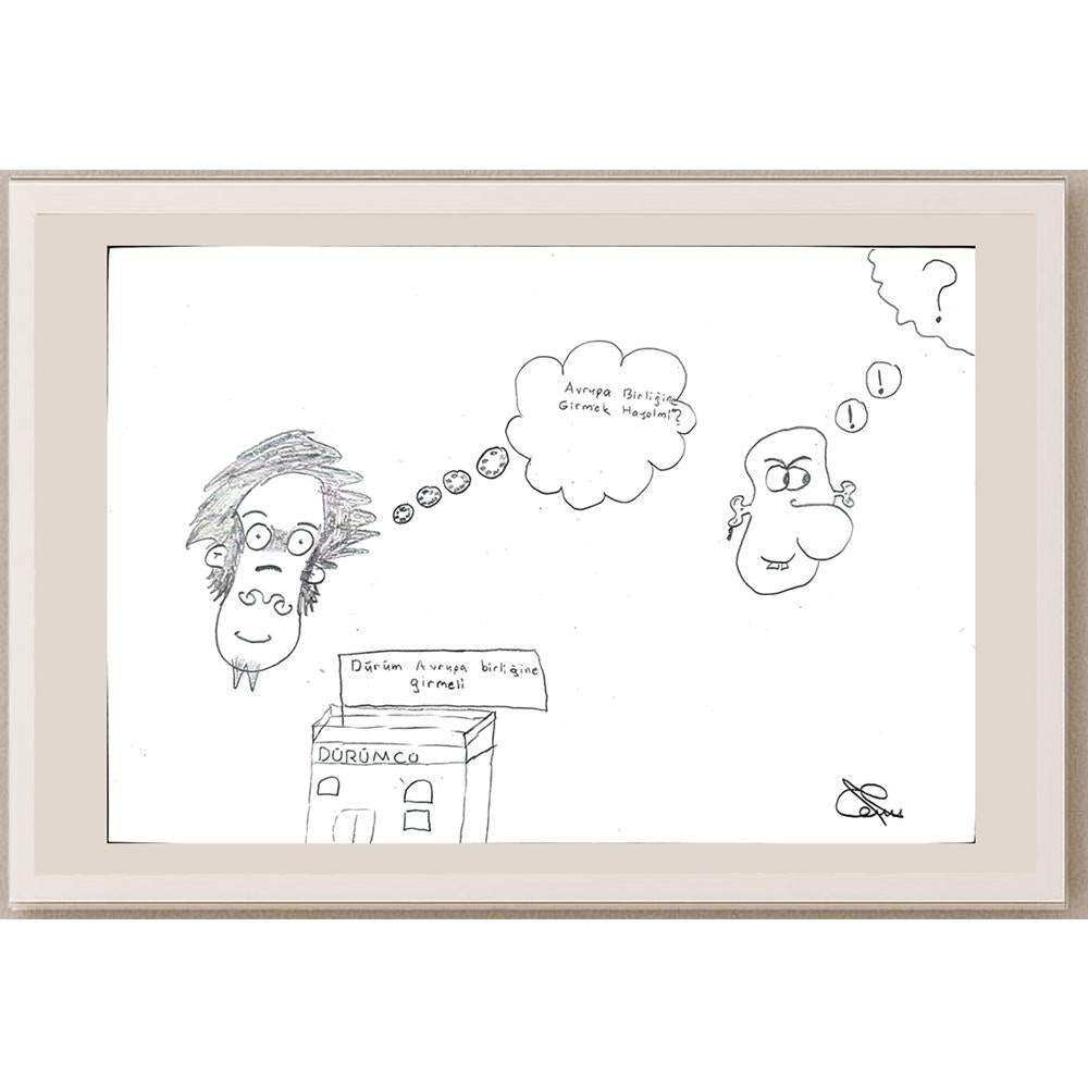 Gökhan Ekşi 29x21cm Orijinal Karikatür BOD01158