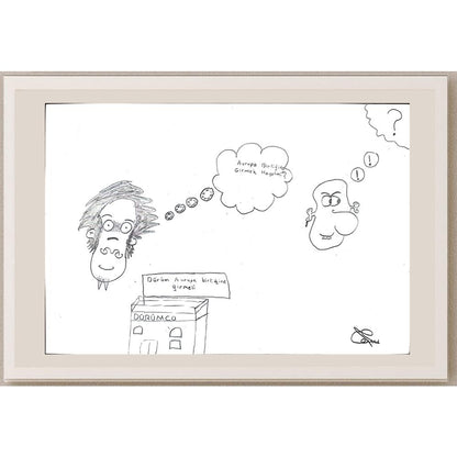 Gökhan Ekşi 29x21cm Orijinal Karikatür BOD01158