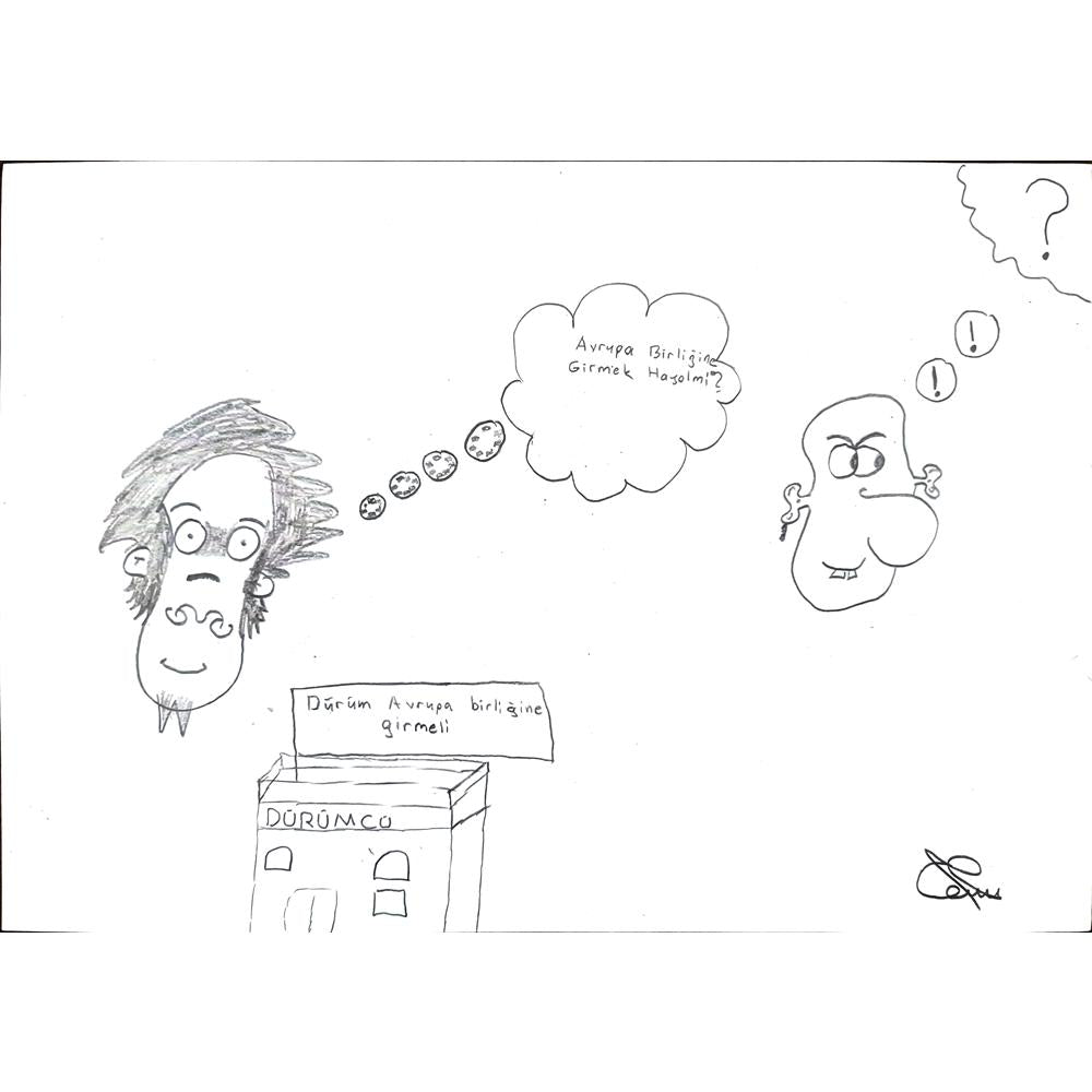 Gökhan Ekşi 29x21cm Orijinal Karikatür BOD01158