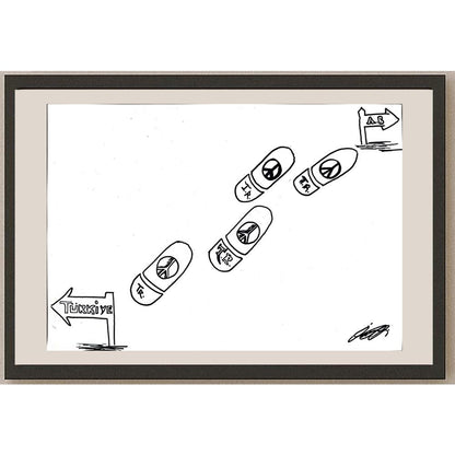 Gökçe Gürsu 29x21cm Orijinal Karikatür BOD01160