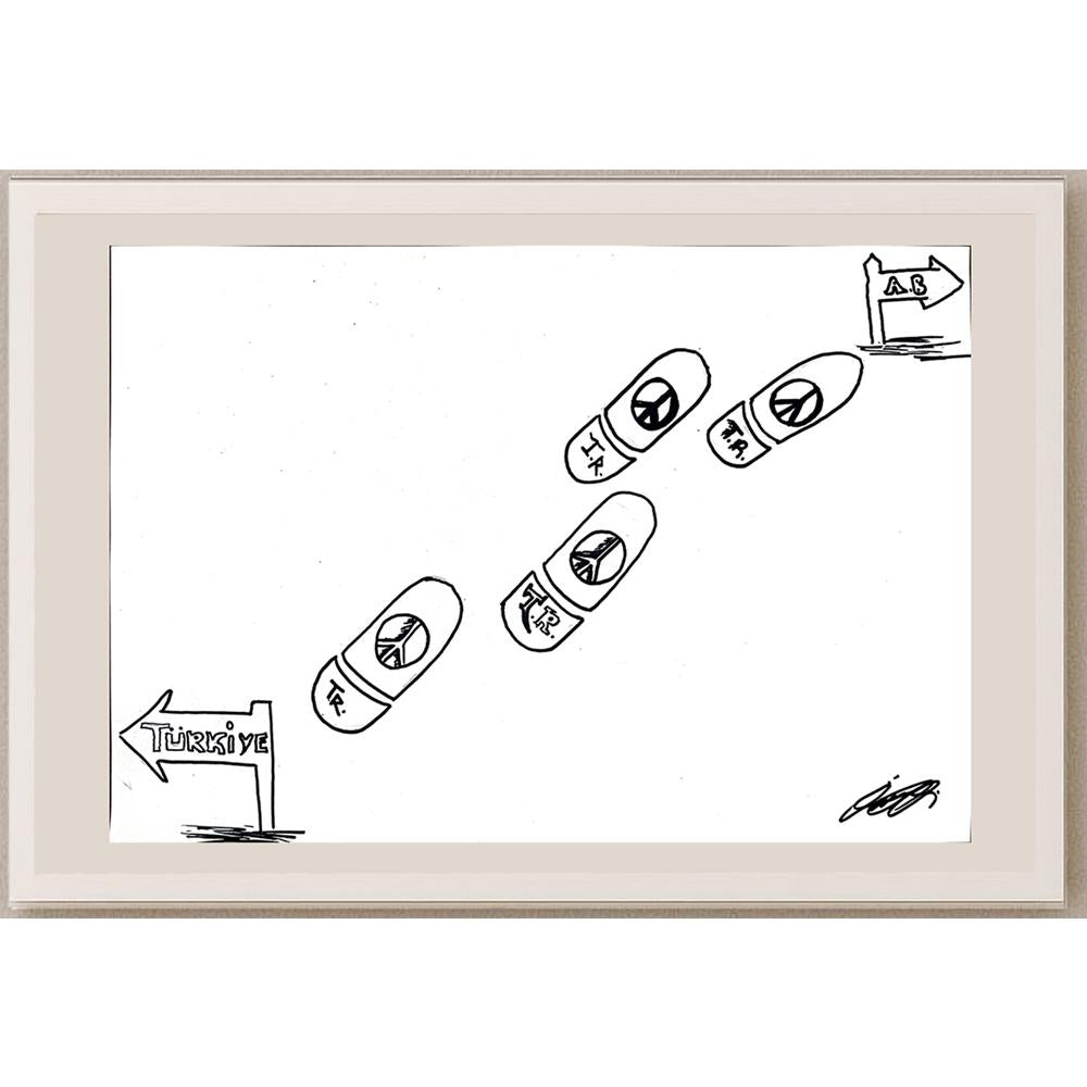 Gökçe Gürsu 29x21cm Orijinal Karikatür BOD01160