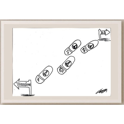 Gökçe Gürsu 29x21cm Orijinal Karikatür BOD01160