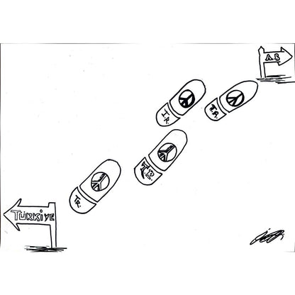Gökçe Gürsu 29x21cm Orijinal Karikatür BOD01160