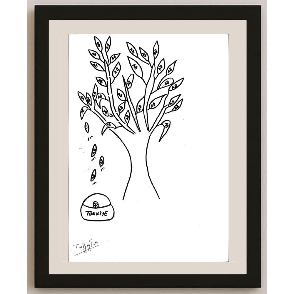 Tuğçe Fatma Başaran 29x21cm Orijinal Karikatür BOD01161