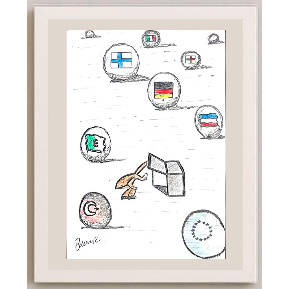 Berkay Koçak 29x21cm Orijinal Karikatür BOD01163