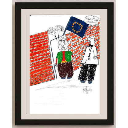 Atakan Akarsu 29x21cm Orijinal Karikatür BOD01164