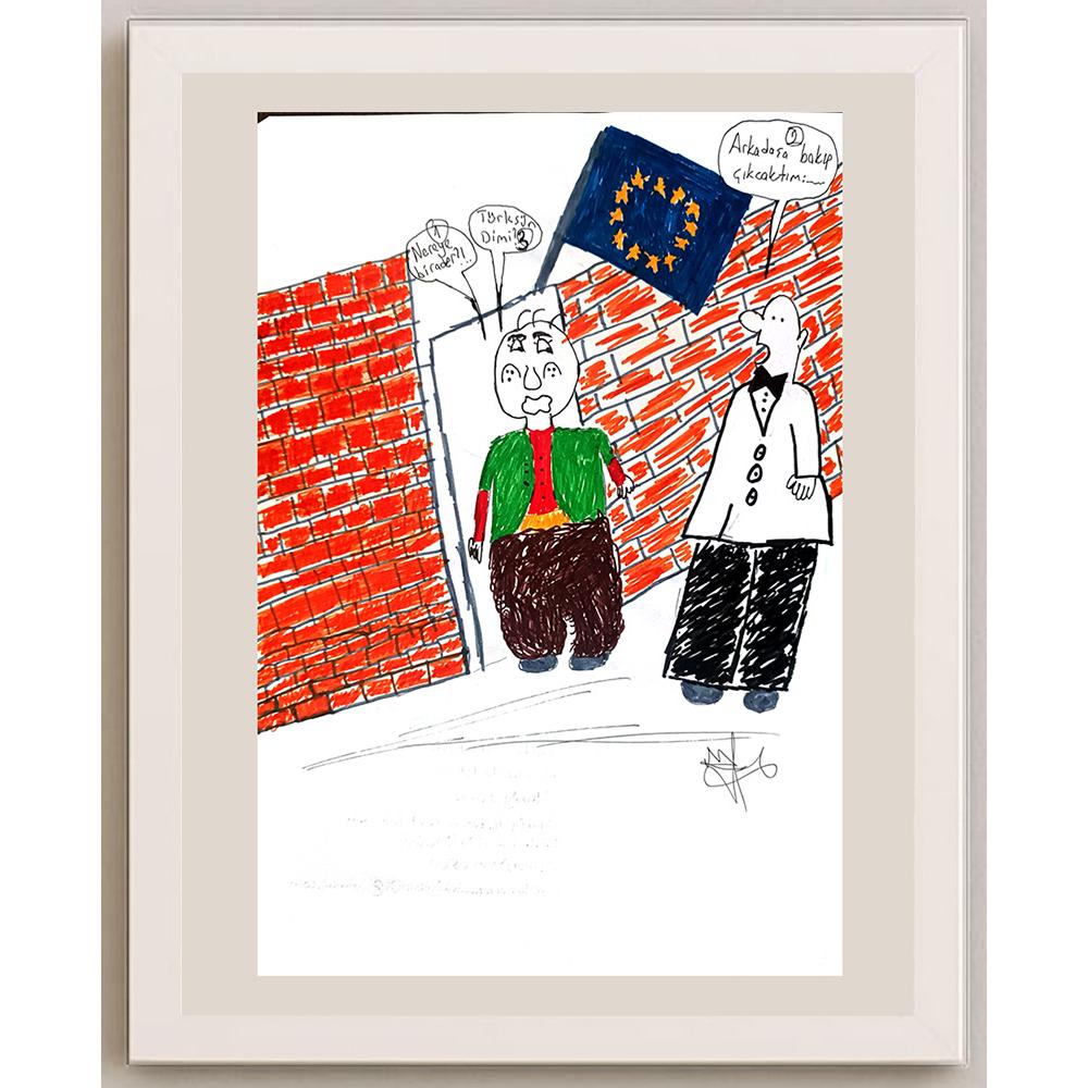Atakan Akarsu 29x21cm Orijinal Karikatür BOD01164