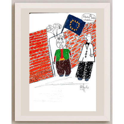 Atakan Akarsu 29x21cm Orijinal Karikatür BOD01164