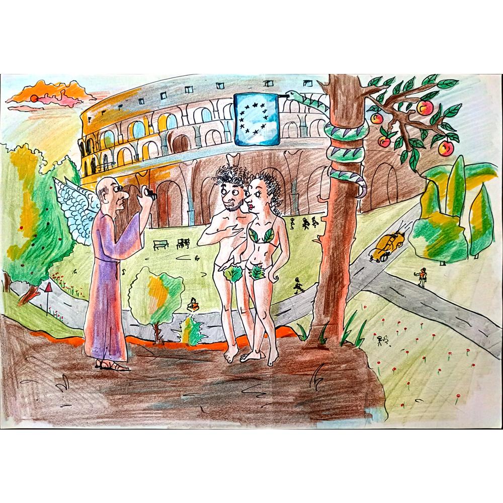 Darya Andreysük 29x21cm Orijinal Karikatür BOD01165