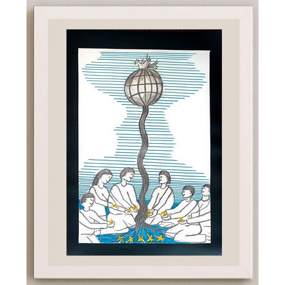 Tuba Günal 29x21cm Orijinal Karikatür BOD01170