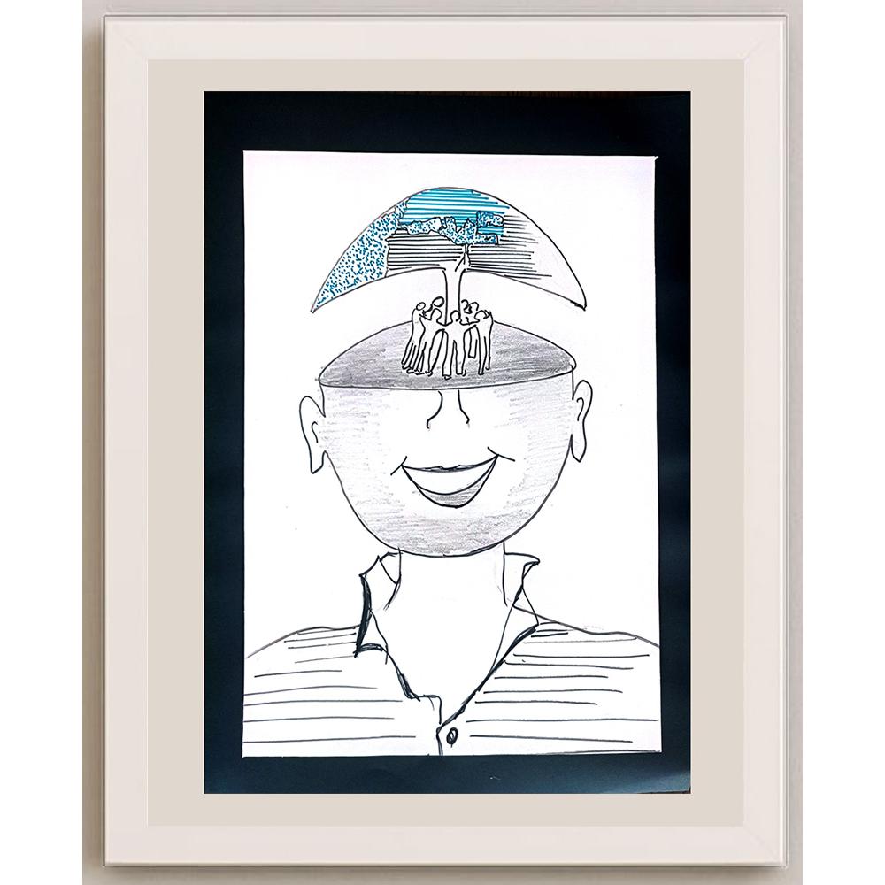 Erman Erturhan 29x21cm Orijinal Karikatür BOD01171
