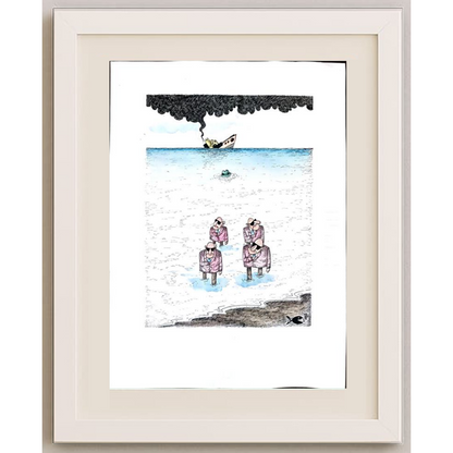 Seyran Caferli 43x30cm Orijinal Karikatür BOD01172