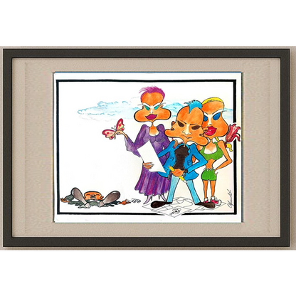 Milivoje Obrenovic 35x25cm Orijinal Karikatür BOD01173