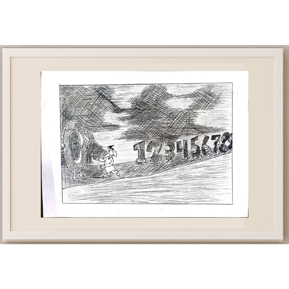 Faraz Salek 29x21cm Orijinal Karikatür BOD01175