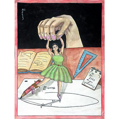 Ali Aghaeyi 43x30cm Orijinal Karikatür BOD01177