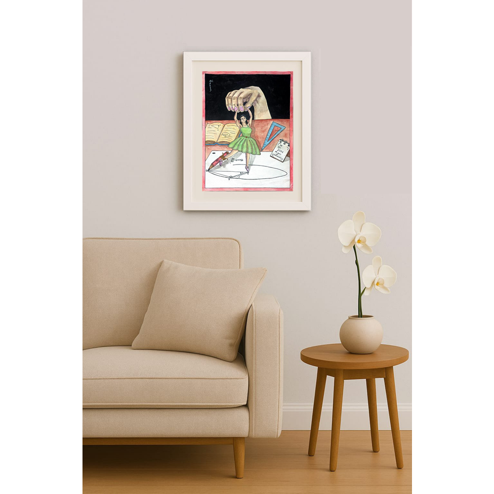 Ali Aghaeyi 43x30cm Orijinal Karikatür BOD01177