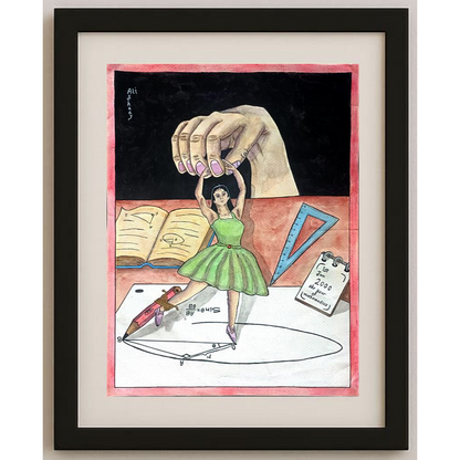 Ali Aghaeyi 43x30cm Orijinal Karikatür BOD01177