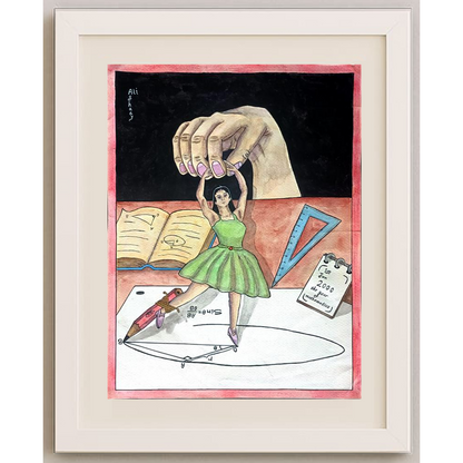 Ali Aghaeyi 43x30cm Orijinal Karikatür BOD01177