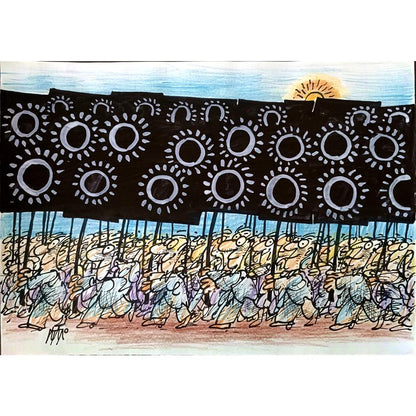 İgnjat Gatalo 35x25cm Orijinal Karikatür BOD01185
