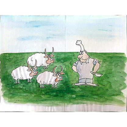 Leng Yan Ping 35x25cm Orijinal Karikatür BOD01189