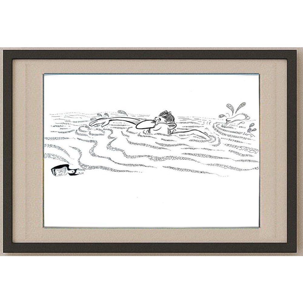 Said Mahmod 29x21cm Orijinal Karikatür BOD01193