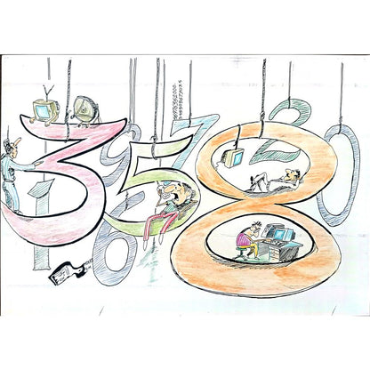 Said Mahmod 29x21cm Orijinal Karikatür BOD01196