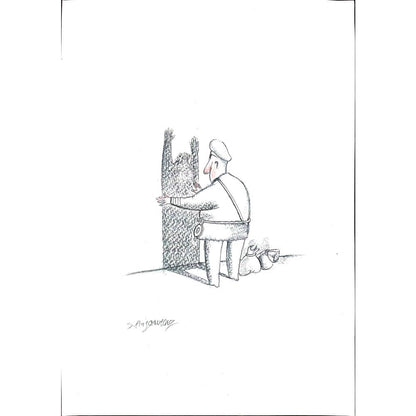 Sepideh Anjomrooz 29x21cm Orijinal Karikatür BOD01199