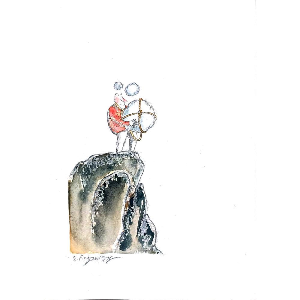 Sepideh Anjomrooz 29x21cm Orijinal Karikatür BOD01200