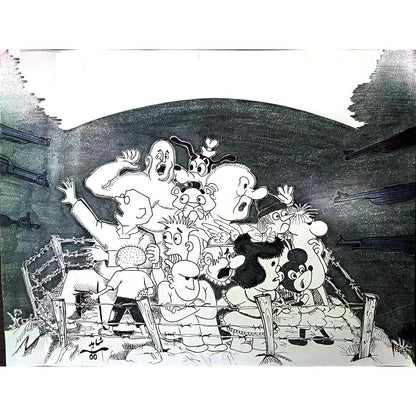 Shahed Modjtehedzadeh 35x25cm Orijinal Karikatür BOD01205