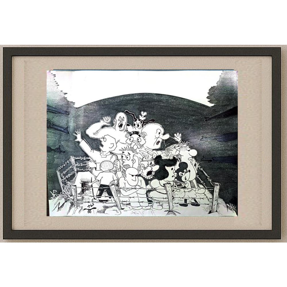 Shahed Modjtehedzadeh 35x25cm Orijinal Karikatür BOD01205