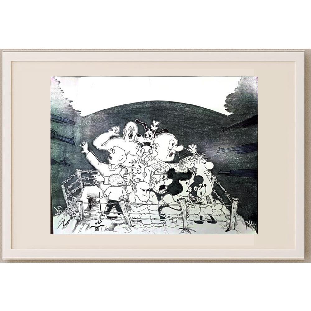Shahed Modjtehedzadeh 35x25cm Orijinal Karikatür BOD01205