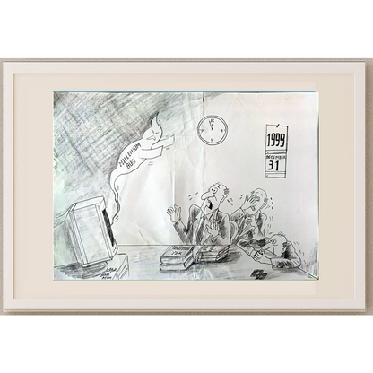 Mok Siu Man 29x21cm Orijinal Karikatür BOD01206