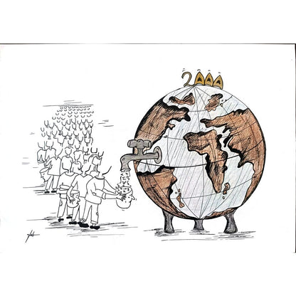 Raheleh Fakhari 29x21cm Orijinal Karikatür BOD01207