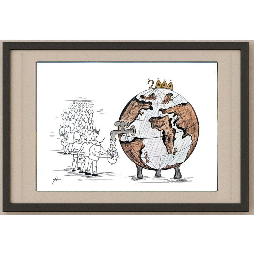 Raheleh Fakhari 29x21cm Orijinal Karikatür BOD01207