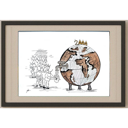 Raheleh Fakhari 29x21cm Orijinal Karikatür BOD01207